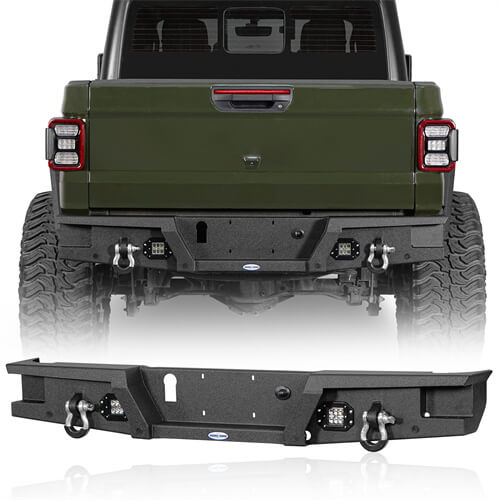 HookeRoad Jeep Gladiator Rear Bumper for 2020-2024 Jeep Gladiator JT b7003s 2