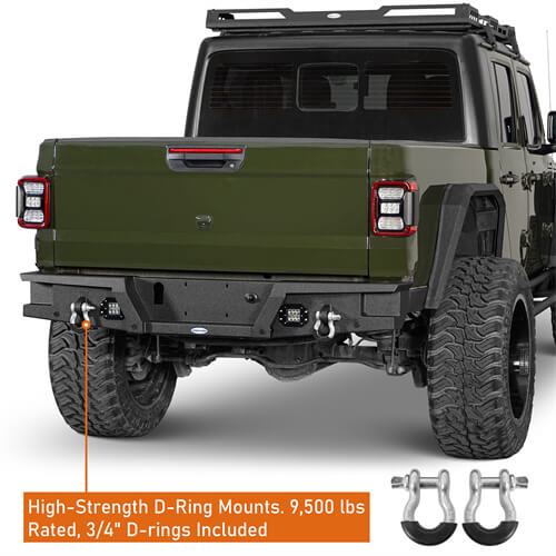 Load image into Gallery viewer, HookeRoad Jeep Gladiator Rear Bumper for 2020-2024 Jeep Gladiator JT b7003s 5
