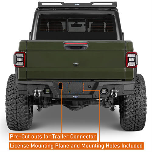 Load image into Gallery viewer, HookeRoad Jeep Gladiator Rear Bumper for 2020-2024 Jeep Gladiator JT b7003s 6
