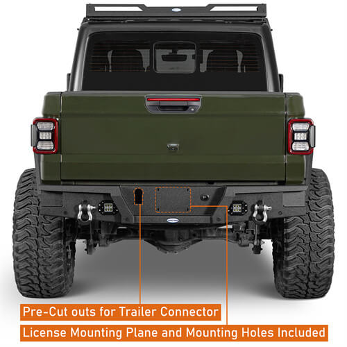 HookeRoad Jeep Gladiator Rear Bumper for 2020-2024 Jeep Gladiator JT b7003s 6