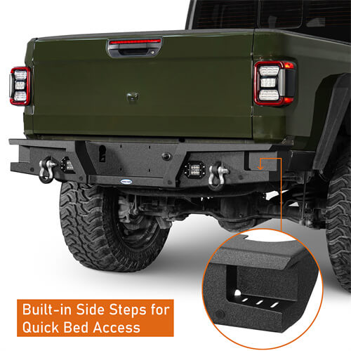 HookeRoad Jeep Gladiator Rear Bumper for 2020-2024 Jeep Gladiator JT b7003s 7