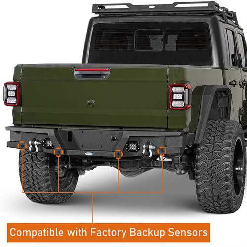 HookeRoad Jeep Gladiator Rear Bumper for 2020-2024 Jeep Gladiator JT b7003s 8