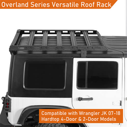 Jeep Wrangler JK Aluminum Luggage Rack Roof Rack 4x4 Jeep Parts - Hooke Road b2078 13