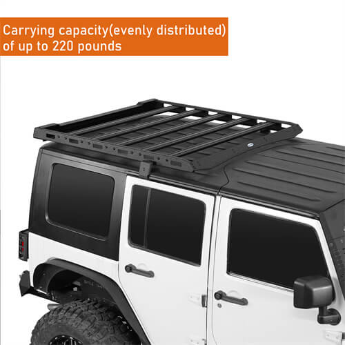 Jeep Wrangler JK Aluminum Luggage Rack Roof Rack 4x4 Jeep Parts - Hooke Road b2078 14