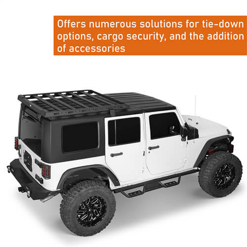 Jeep Wrangler JK Aluminum Luggage Rack Roof Rack 4x4 Jeep Parts - Hooke Road b2078 15