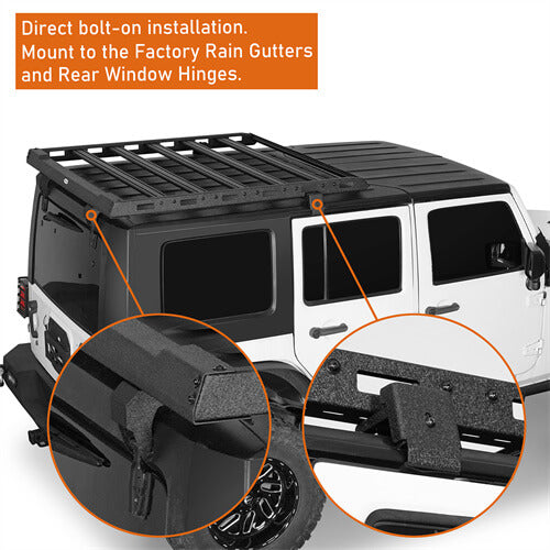 Load image into Gallery viewer, Jeep Wrangler JK Aluminum Luggage Rack Roof Rack 4x4 Jeep Parts - Hooke Road b2078 17
