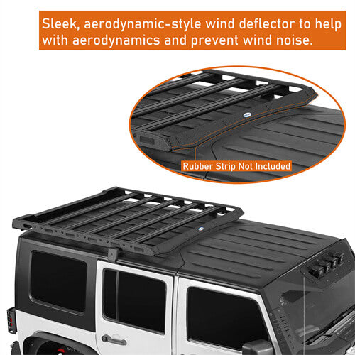 Jeep Wrangler JK Aluminum Luggage Rack Roof Rack 4x4 Jeep Parts - Hooke Road b2078 19