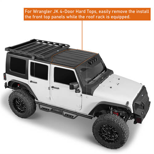 Jeep Wrangler JK Aluminum Luggage Rack Roof Rack 4x4 Jeep Parts - Hooke Road b2078 20