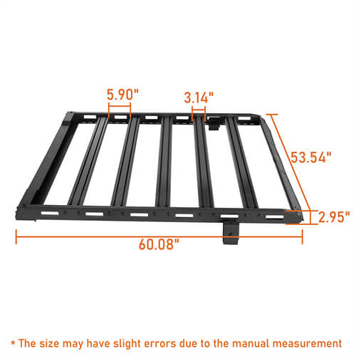 Jeep Wrangler JK Aluminum Luggage Rack Roof Rack 4x4 Jeep Parts - Hooke Road b2078 26