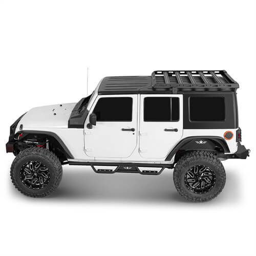 Jeep Wrangler JK Aluminum Luggage Rack Roof Rack 4x4 Jeep Parts - Hooke Road b2078 3