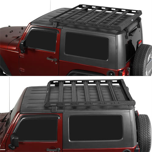 Jeep Wrangler JK Aluminum Luggage Rack Roof Rack 4x4 Jeep Parts - Hooke Road b2078 8