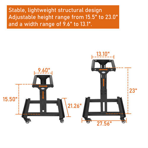 Load image into Gallery viewer, Door Storage Rack Cart Fits For 2 Doors 97-23 Jeep Wrangler TJ JK JL Gladiator JT &amp; 21-23 Ford Bronco - HookeRoad b1033 14
