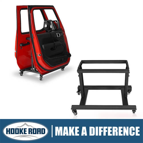 Door Storage Rack Cart Fits For 2 Doors 97-23 Jeep Wrangler TJ JK JL Gladiator JT & 21-23 Ford Bronco - HookeRoad b1033 1
