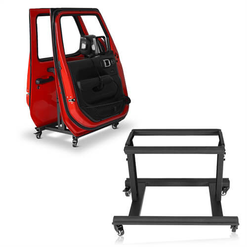 Load image into Gallery viewer, Door Storage Rack Cart Fits For 2 Doors 97-23 Jeep Wrangler TJ JK JL Gladiator JT &amp; 21-23 Ford Bronco - HookeRoad b1033 2
