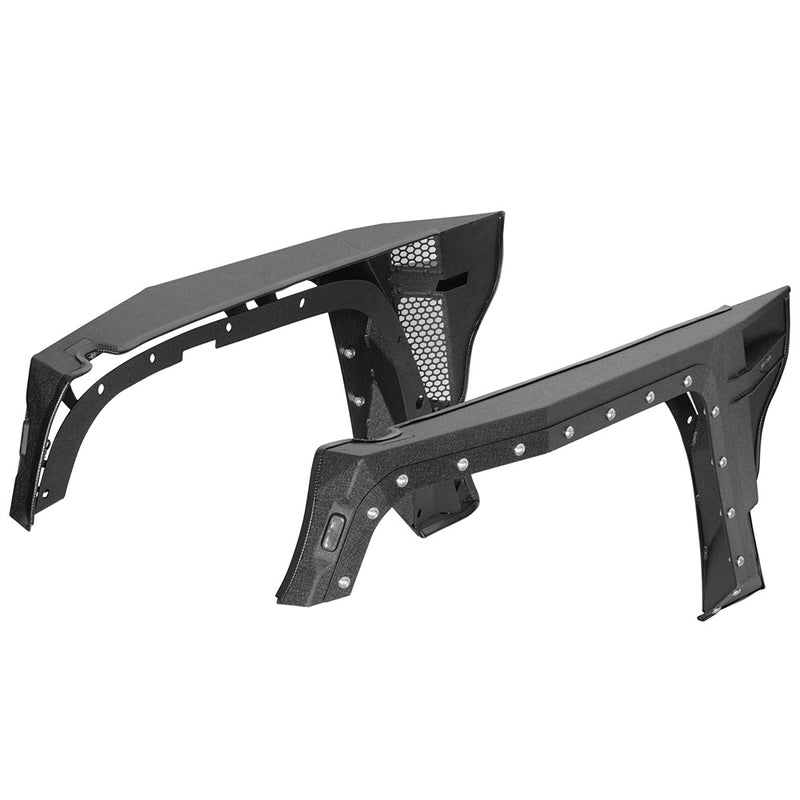 Load image into Gallery viewer, Hooke Road Front Fender Flares w/ Turn Signal Lights (07-18 Jeep Wrangler JK)
