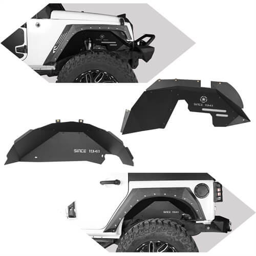 Load image into Gallery viewer, HookeRoad Jeep JK Front and Rear Inner Fender Liners for 2007-2018 Jeep Wrangler JK b20662068 3
