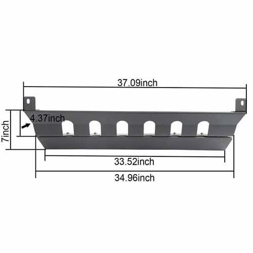 HookeRoad Jeep JK Mid Width Front Bumper & Front Skid Plate for 2007-2018 Jeep Wrangler JK hookeroad b20423018s 6