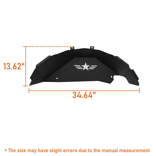 Load image into Gallery viewer, Rear Inner Fender Liners 4x4 wheel parts For 2007-2018 Jeep Wrangler JK - Hooke Road b2070s 16

