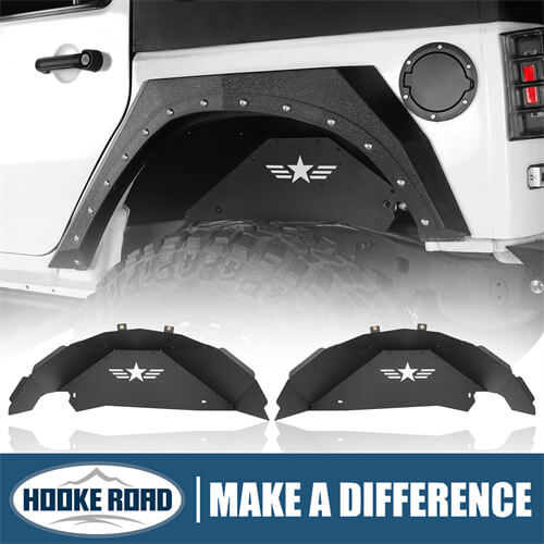 Load image into Gallery viewer, Rear Inner Fender Liners 4x4 wheel parts For 2007-2018 Jeep Wrangler JK - Hooke Road b2070s 1
