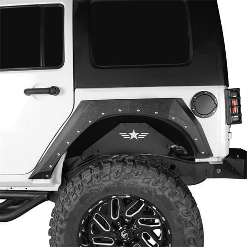 Rear Inner Fender Liners 4x4 wheel parts For 2007-2018 Jeep Wrangler JK - Hooke Road b2070s 4