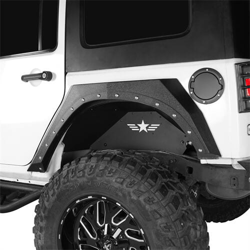 Rear Inner Fender Liners 4x4 wheel parts For 2007-2018 Jeep Wrangler JK - Hooke Road b2070s 5