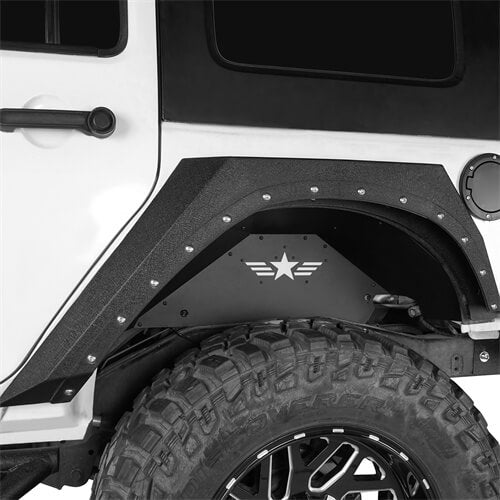 Rear Inner Fender Liners 4x4 wheel parts For 2007-2018 Jeep Wrangler JK - Hooke Road b2070s 6