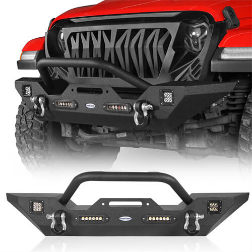 Load image into Gallery viewer, HookeRoad Jeep JL Front Bumper Different Trail Bumper for 2018-2023 Jeep Wrangler JL b3018s 2
