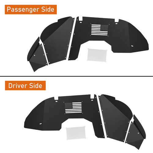 Load image into Gallery viewer, HookeRoad Jeep JL Front Inner Fender Liners for 2018-2023 Jeep Wrangler JL b3039 6

