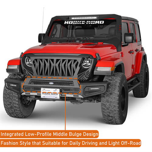 Load image into Gallery viewer, Jeep Wrangler JL Front Bumper Gladiator JT Front Bumper 4x4 Jeep Parts - Hooke Road b3065 10
