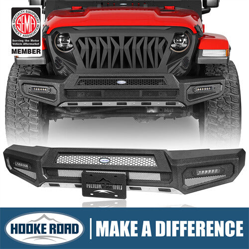 Jeep Wrangler JL Front Bumper Gladiator JT Front Bumper 4x4 Jeep Parts - Hooke Road b3065 1