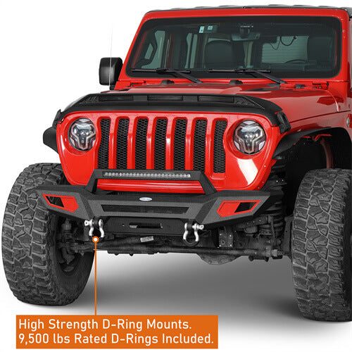 Load image into Gallery viewer, Jeep JL &amp; JT Front Bumper 4x4 jeep parts w/Winch Plate &amp; Light Bar- Hooke Road b3044s 12
