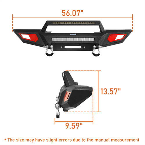 Load image into Gallery viewer, Jeep JL &amp; JT Front Bumper 4x4 jeep parts w/Winch Plate &amp; Light Bar- Hooke Road b3044s 26
