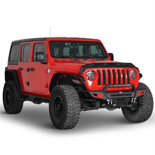 Load image into Gallery viewer, Jeep JL &amp; JT Front Bumper 4x4 jeep parts w/Winch Plate &amp; Light Bar- Hooke Road b3044s 4
