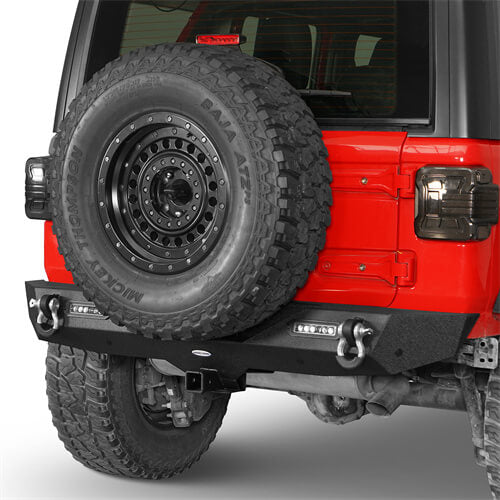 Load image into Gallery viewer, HookeRoad Jeep JL Mid Width Front Bumper &amp; Rear Bumper for 2018-2023 Jeep Wrangler JL b30033018s 9
