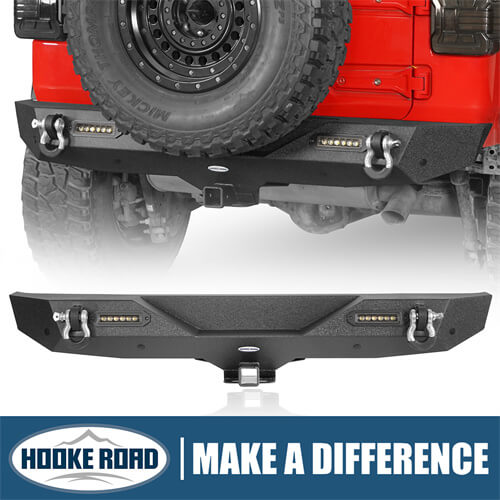 Load image into Gallery viewer, HookeRoad Jeep JL Rear Bumper w/2 Inch Hitch Receiver for 2018-2022 Jeep Wrangler JL b3003s 1

