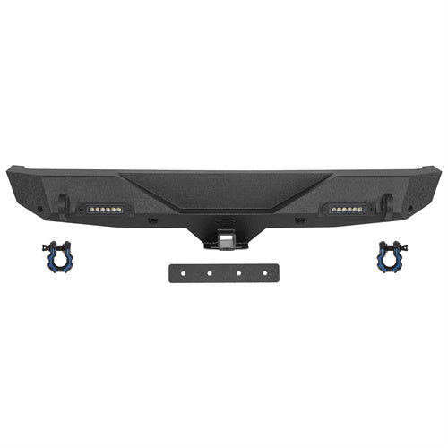 HookeRoad Jeep JL Rear Bumper w/2 inch Hitch Receiver for 2018-2022 Jeep Wrangler JL