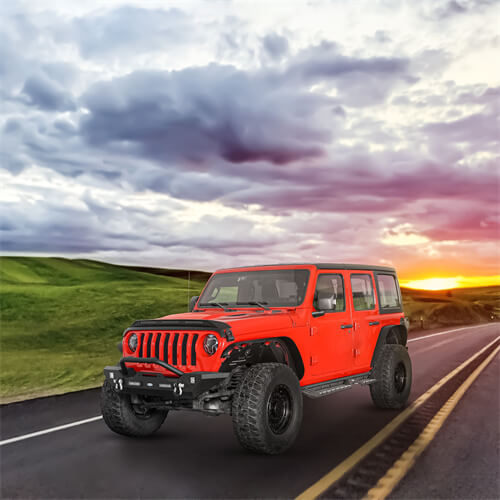 Load image into Gallery viewer, HookeRoad Jeep JL Side Steps Running Boards for 2018-2023 Jeep Wrangler JL b3045 5
