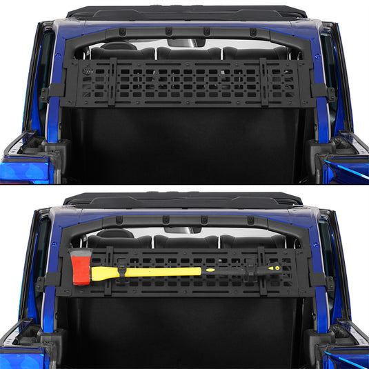  2018-2026 Jeep JL 4-Door Hardtop Trunk MOLLE Panel Utility Rack Hooke Road 3