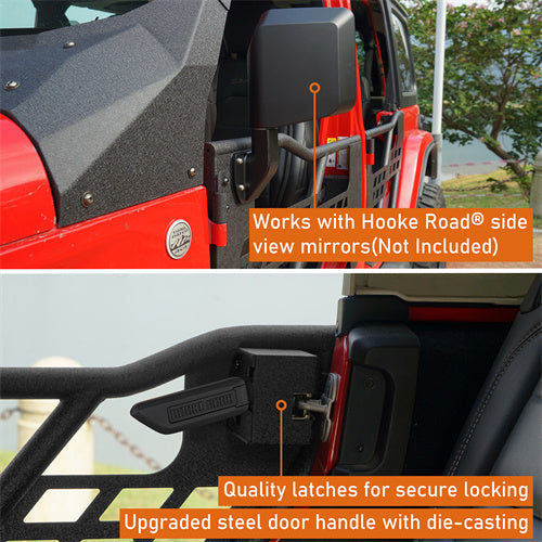 Load image into Gallery viewer, Jeep JL &amp; JT 4 Doors Tubular Half Door Guards(18-25 Jeep Wrangler JL &amp; Gladiator JT) - Hooke Road
