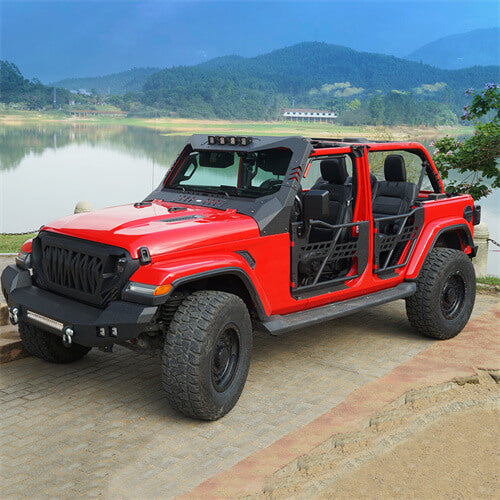 Load image into Gallery viewer, Jeep JL Tube Doors 4 Door Rock Crawler half doors for 2018-2023 Jeep Wrangler JL &amp; Jeep Gladiator JT - HookeRoad  b3009s 5
