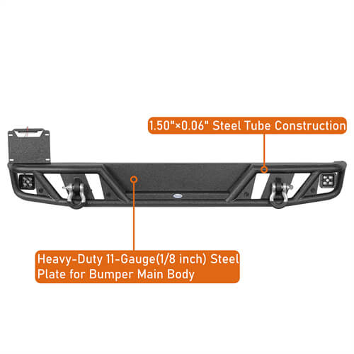 Load image into Gallery viewer, 2018-2024 Jeep Wrangler JL Rear Bumper Aftermarket Bumper 4x4 Jeep Parts - Hooke Road b3063s 13
