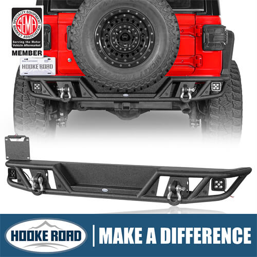 2018-2024 Jeep Wrangler JL Rear Bumper Aftermarket Bumper 4x4 Jeep Parts - Hooke Road b3063s 1