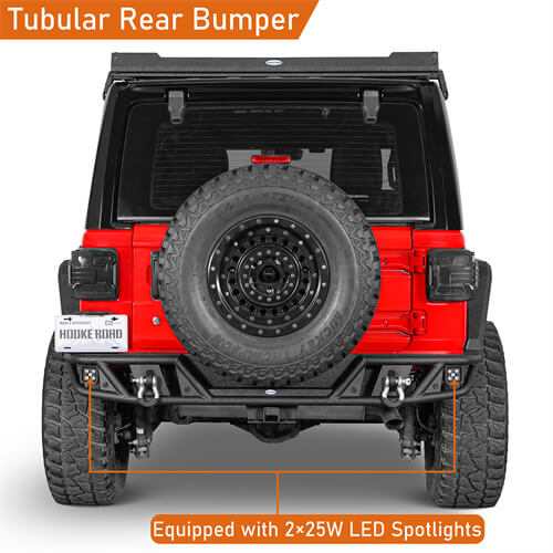 Load image into Gallery viewer, 2018-2024 Jeep Wrangler JL Rear Bumper Aftermarket Bumper 4x4 Jeep Parts - Hooke Road b3063s 6

