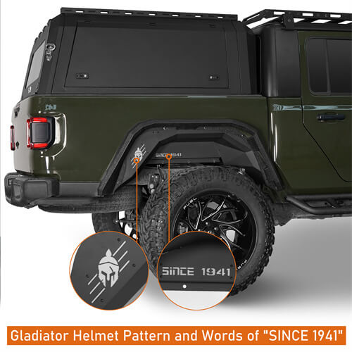 Load image into Gallery viewer, HookeRoad Jeep JT Front &amp; Rear Inner Fender Liners for 2020-2023 Jeep Gladiator JT b70127013s 16
