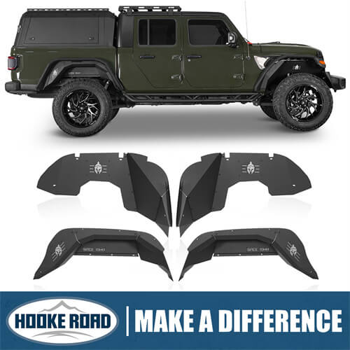 Load image into Gallery viewer, HookeRoad Jeep JT Front &amp; Rear Inner Fender Liners for 2020-2023 Jeep Gladiator JT b70127013s 1
