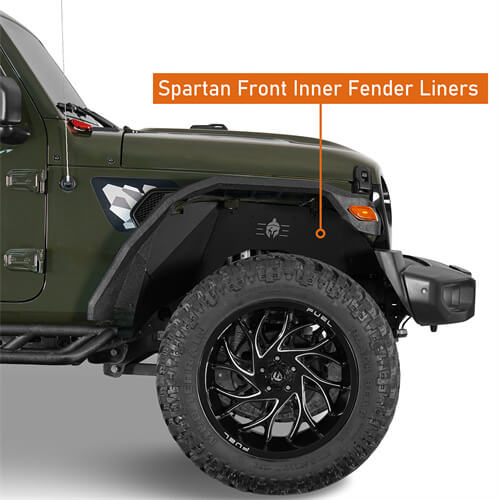 Load image into Gallery viewer, HookeRoad Jeep JT Front &amp; Rear Inner Fender Liners for 2020-2023 Jeep Gladiator JT b70127013s 8
