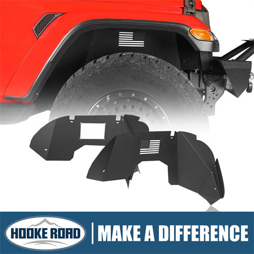Load image into Gallery viewer, HookeRoad Front Inner Fender Liners Steel for 2020-2023 Jeep Gladiator b3039 1
