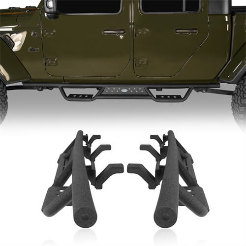 HookeRoad Jeep JT Side Steps Nerf Bars for 2020-2023 Jeep Gladiator  b7001-1s 7