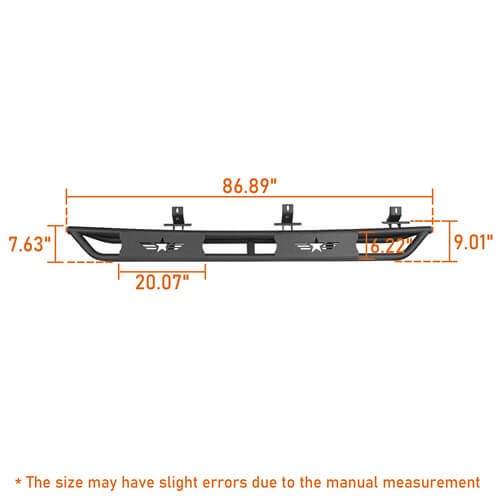 HookeRoad Jeep JT Side Steps & Tubular Half Doors for 2020-2023 Jeep Gladiator 4-Door HookeRoad HE.3009+7002 24