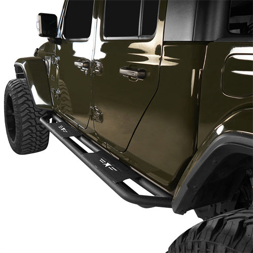 Load image into Gallery viewer, HookeRoad Jeep JT Side Steps &amp; Tubular Half Doors for 2020-2023 Jeep Gladiator 4-Door HookeRoad HE.3009+7002 7
